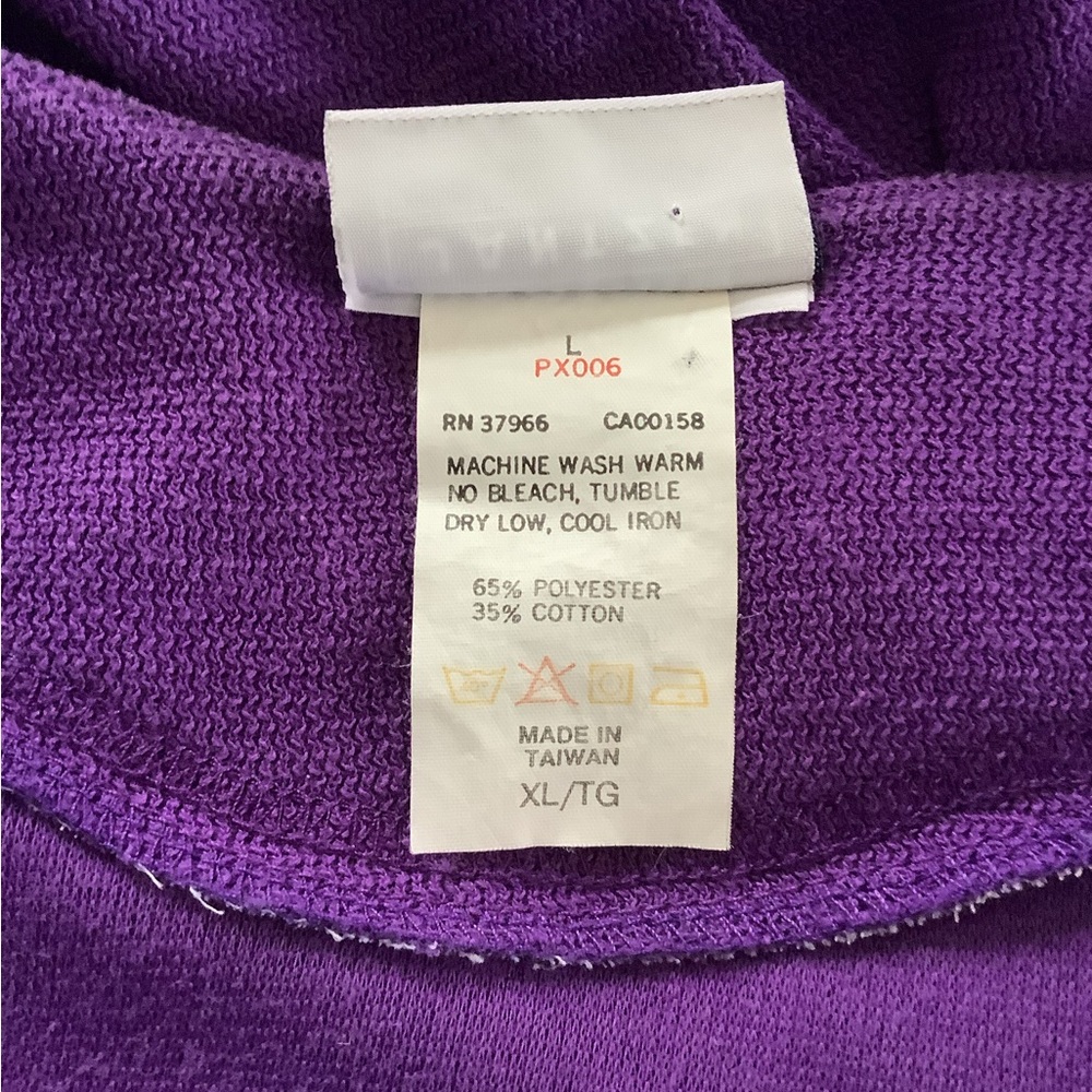 Vintage Jantzen Cardigan Sweater Size XL Purple 90s Retro Preppy Button Up - Picture 12 of 13